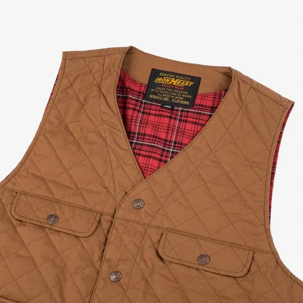 Iron Heart 4.7oz Padded Vest in Brown