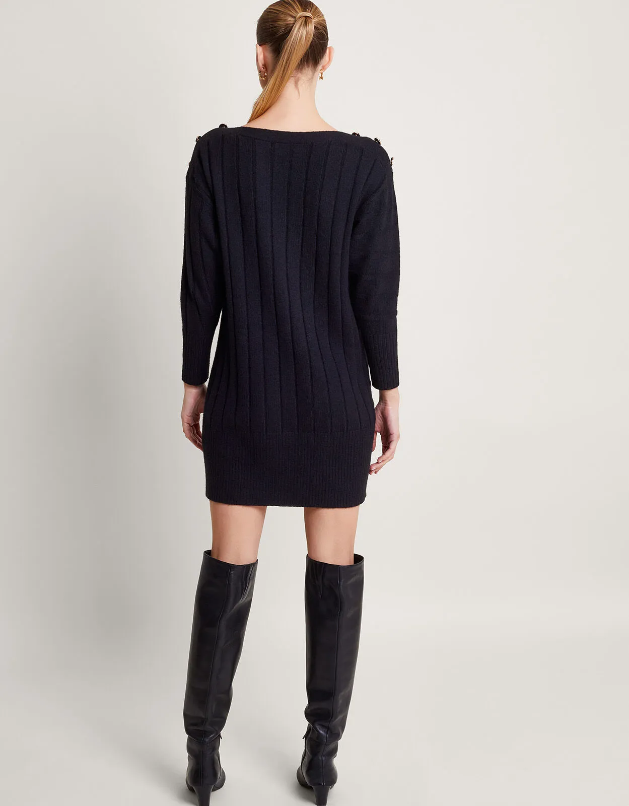 Jo Mini Jumper Dress Black