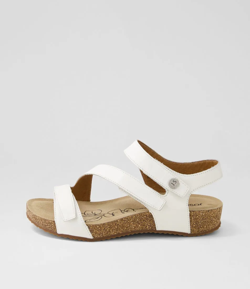 JOSEF SEIBEL Tonga 25 White Leather Sandals