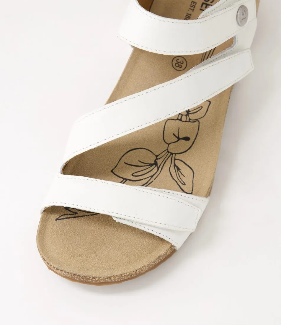 JOSEF SEIBEL Tonga 25 White Leather Sandals