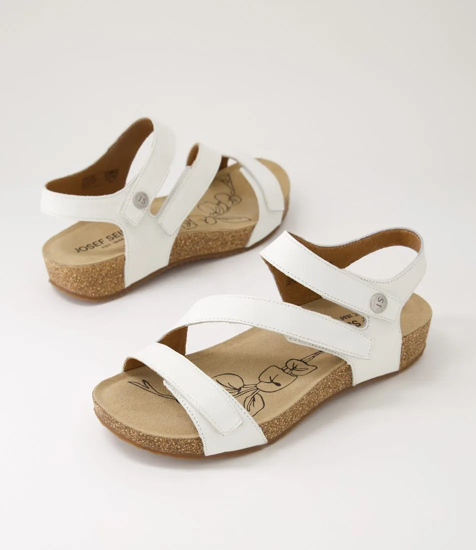 JOSEF SEIBEL Tonga 25 White Leather Sandals