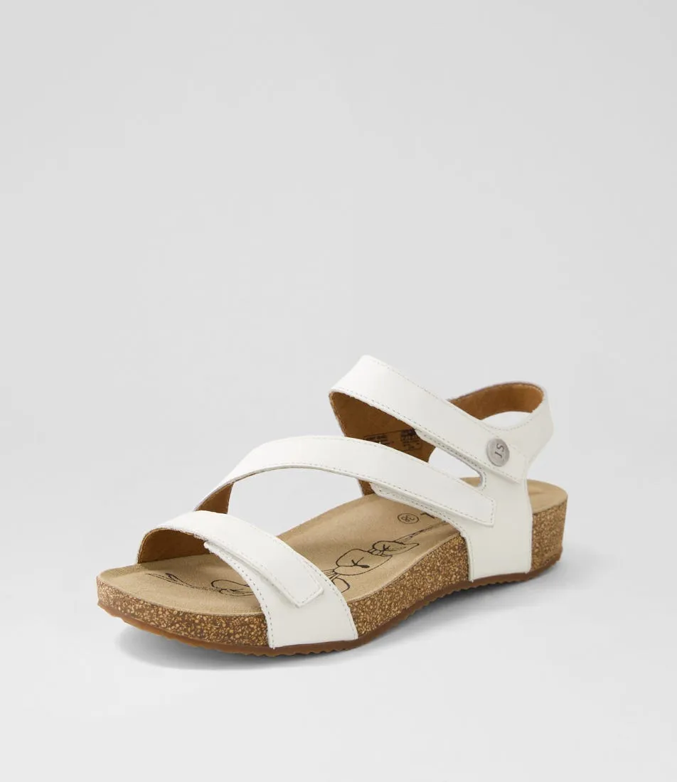 JOSEF SEIBEL Tonga 25 White Leather Sandals