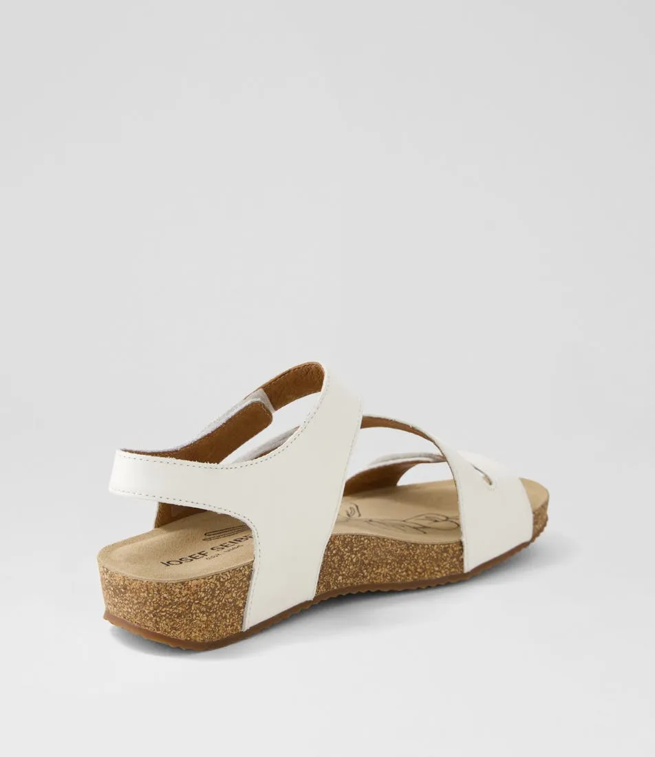 JOSEF SEIBEL Tonga 25 White Leather Sandals