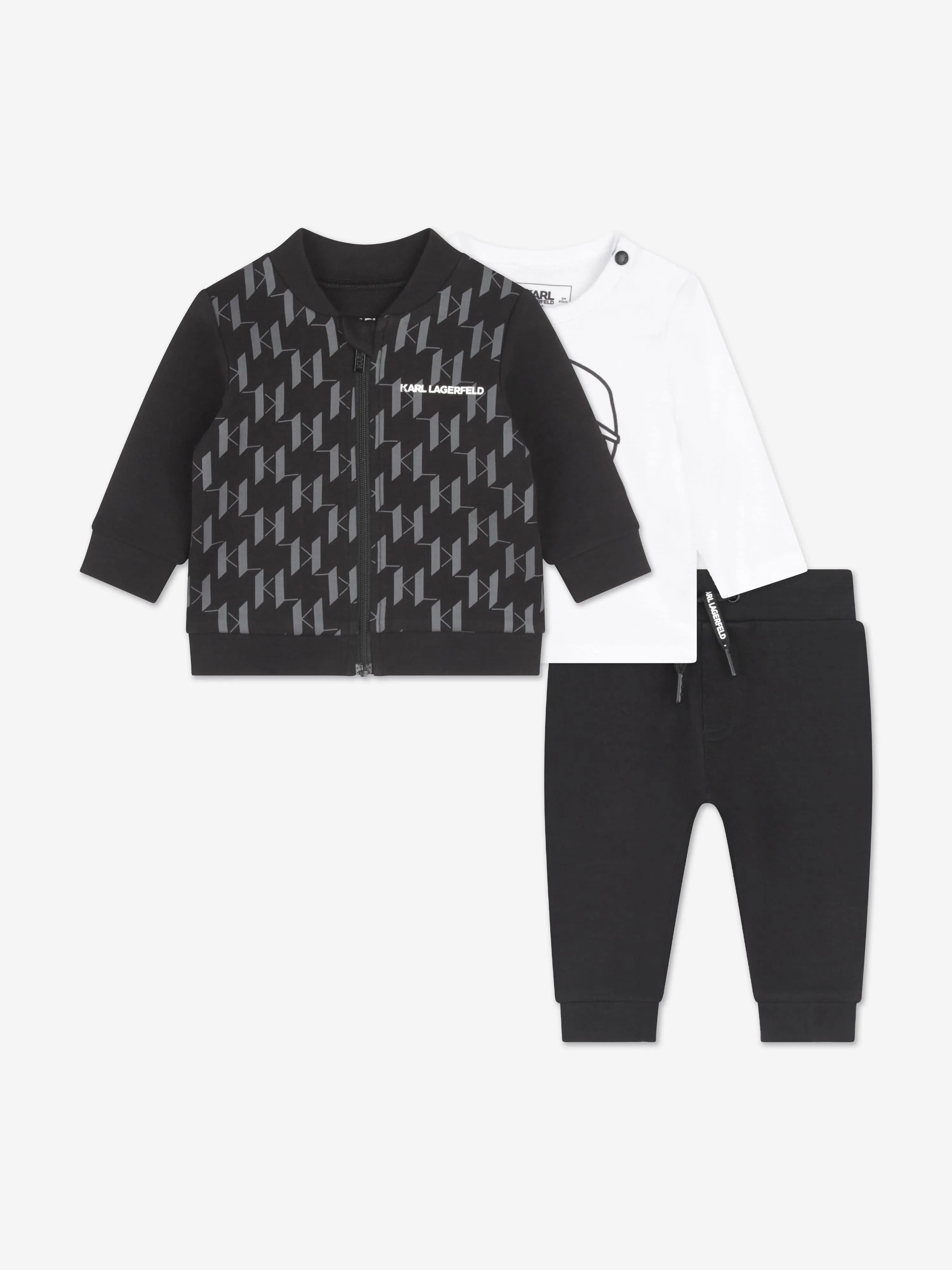 Karl Lagerfeld Baby Boys Tracksuit Gift Set in Black