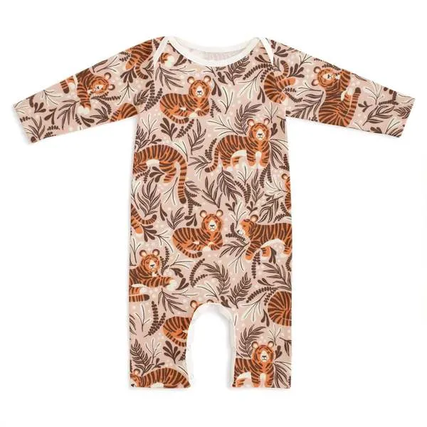 Kids Winter Water Factory Long Sleeve Romper - Dreaming Tigers Pink