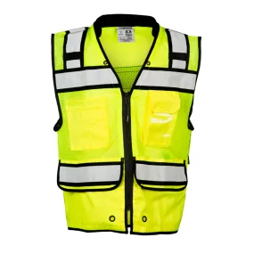 Kishigo High Performance Surveyors Zipper Vest S5004 Lime | S5005 Orange