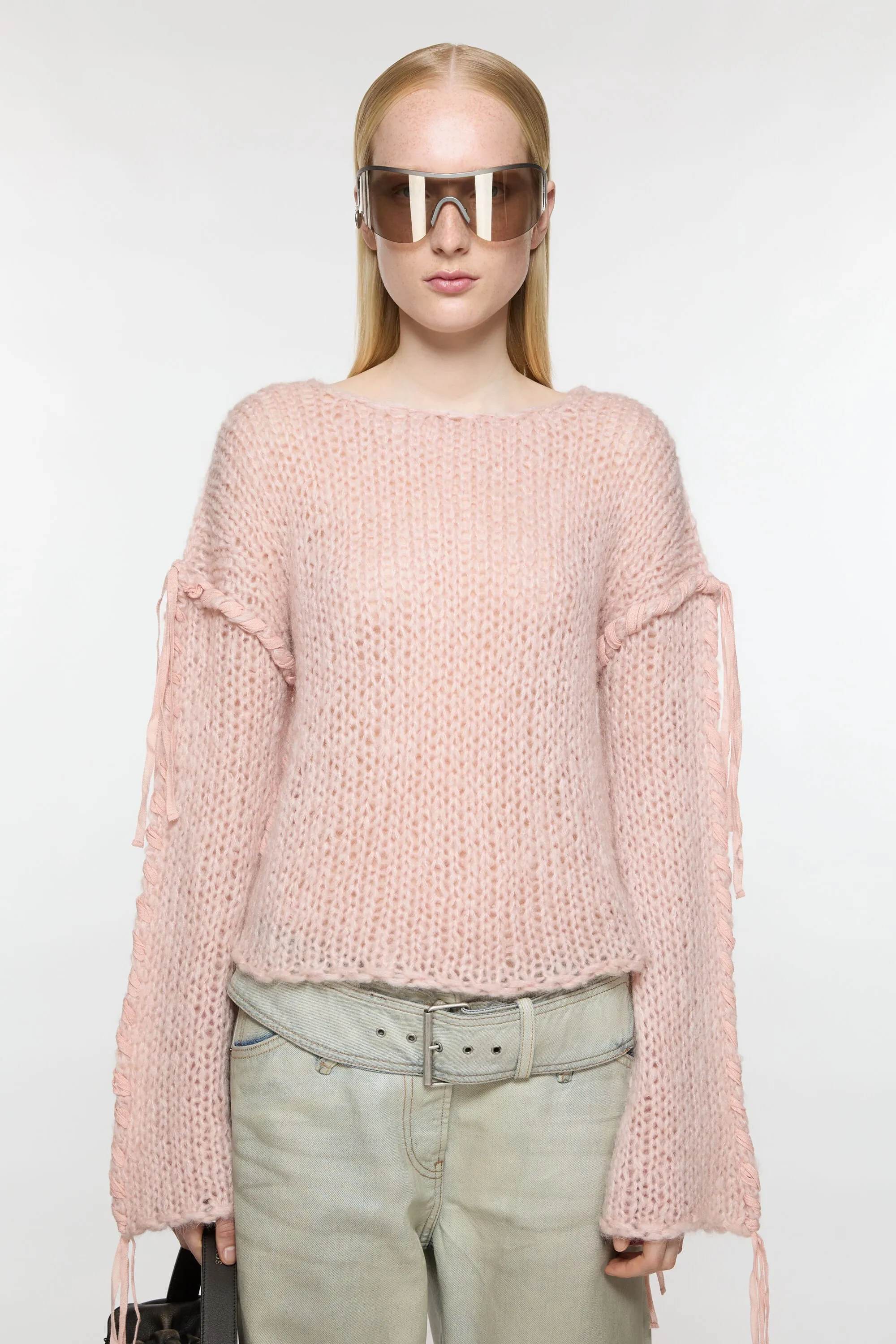 Lacing knit jumper