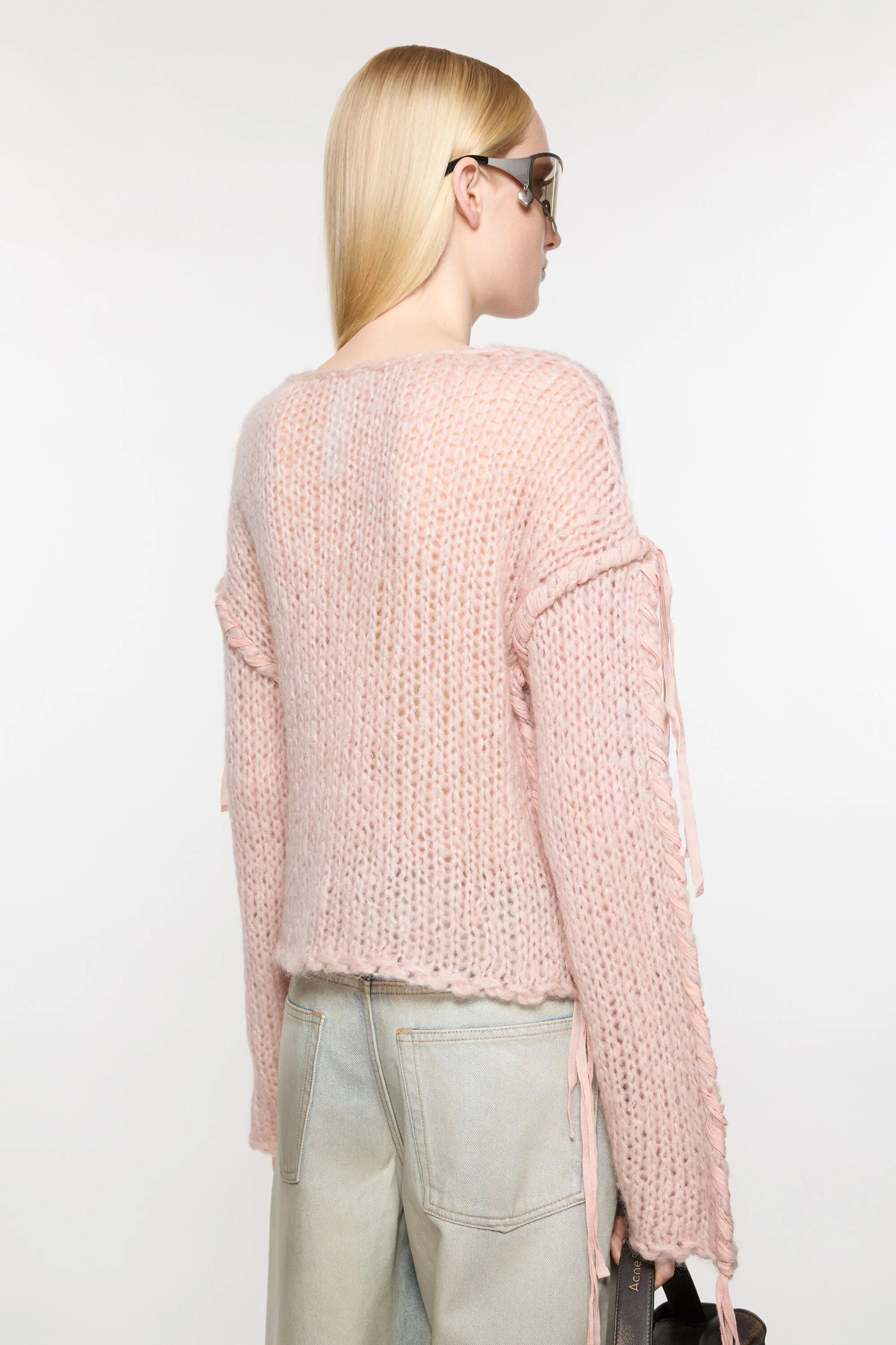 Lacing knit jumper