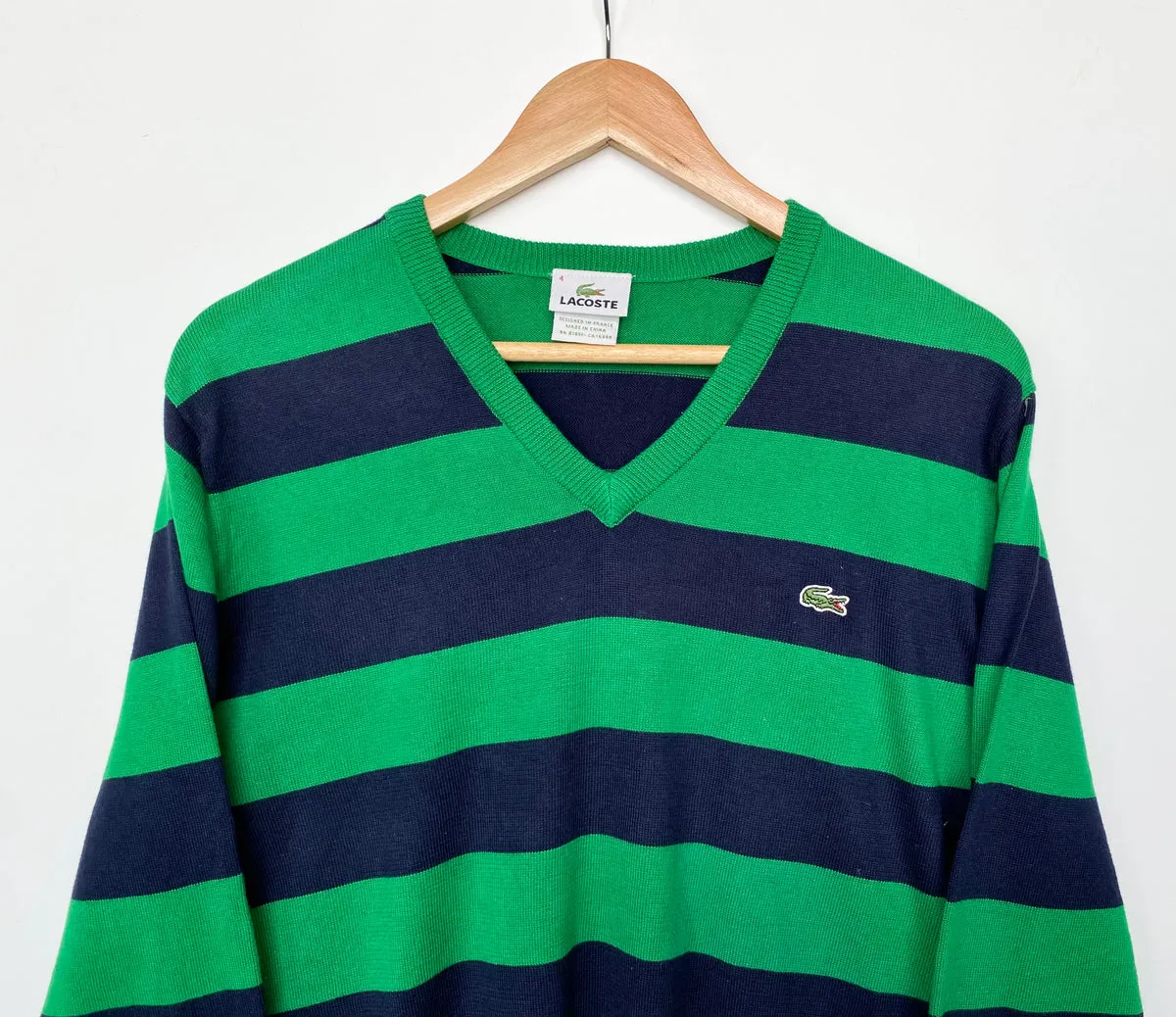 Lacoste striped jumper (L)