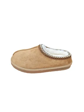 LADIES VERY G SPARKS MOC SLIPPER TAN WITH FUR