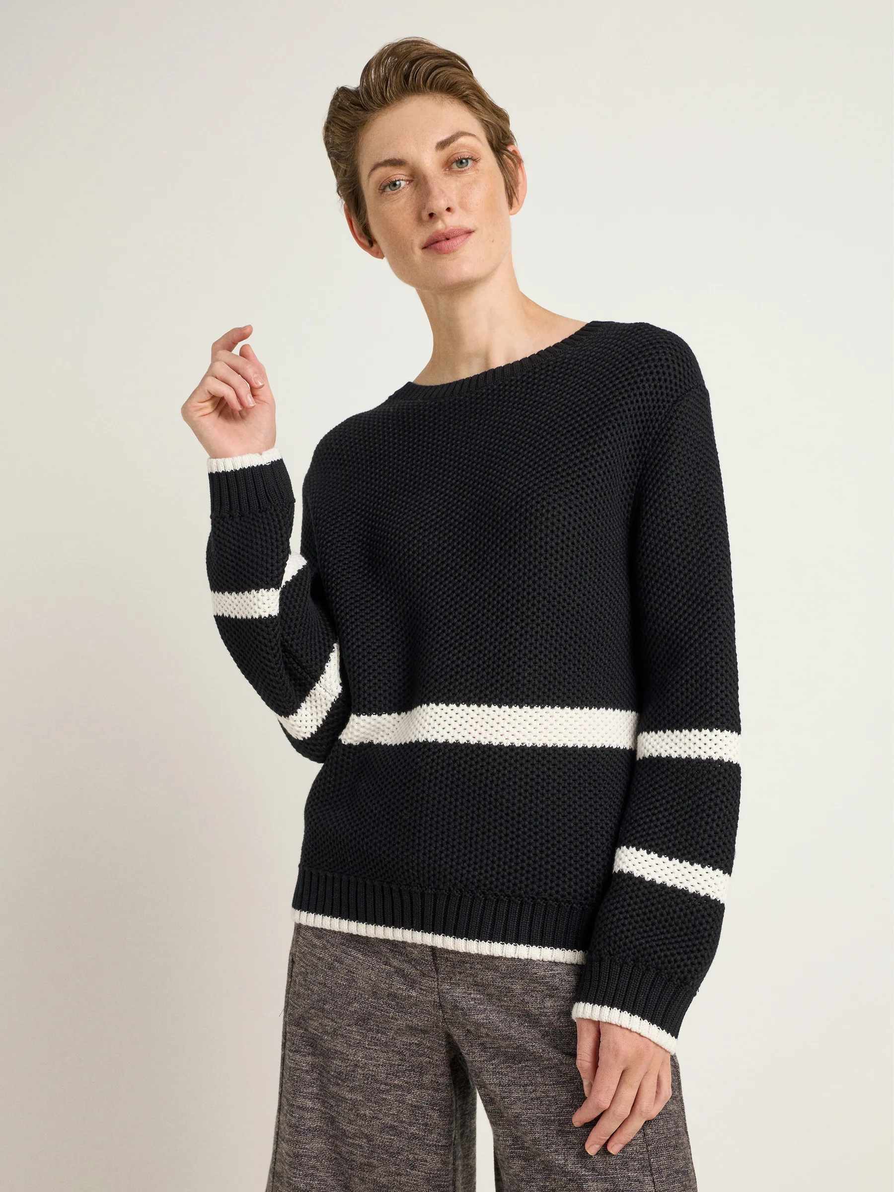 LANIUS Blockstripe jumper (GOTS)