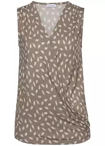 LASCANA Printed V-Neck Sleeveless Vest Top | Grattan