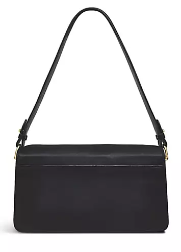 Leather Lane Black Medium Flapover Shoulder Bag by Radley London | Look Again