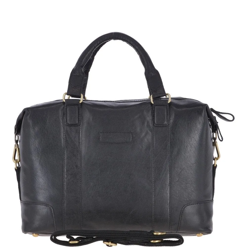 Leather Vintage Laptop Work Bag  Black : G-34