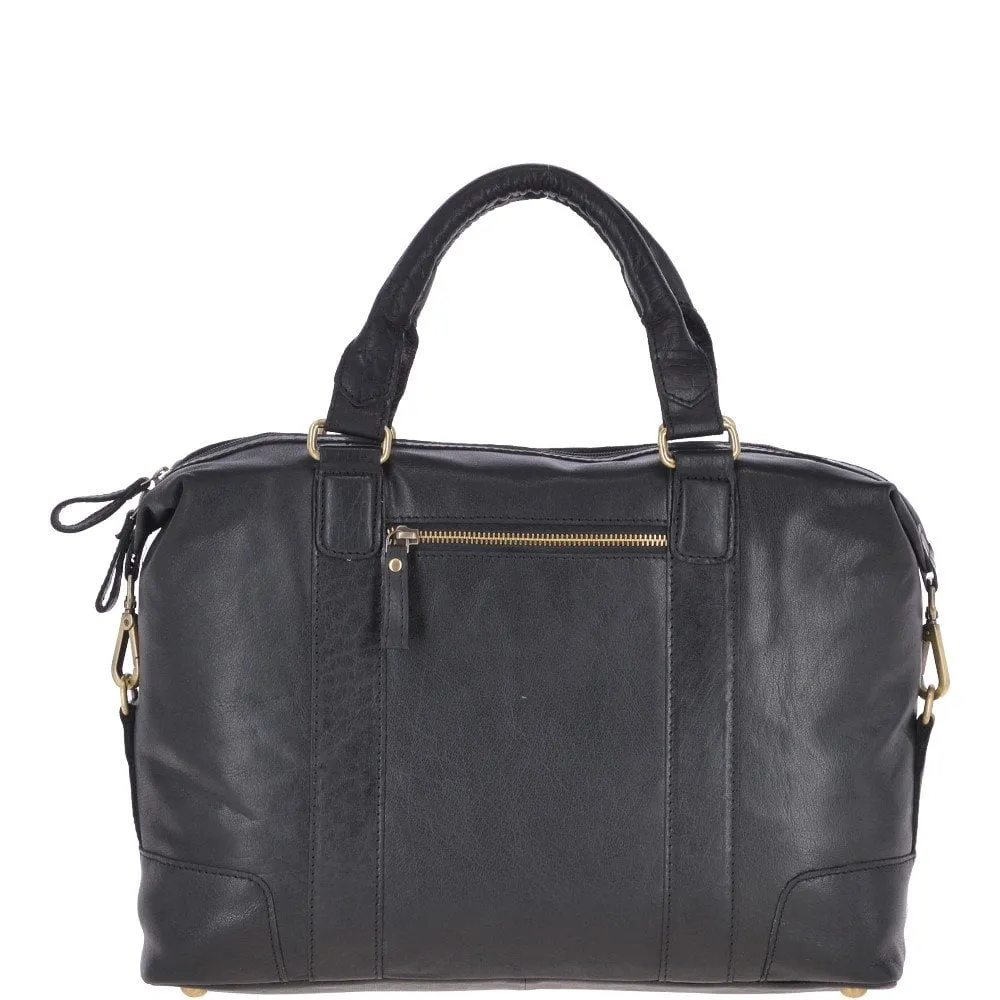 Leather Vintage Laptop Work Bag  Black : G-34