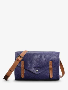 leather woman shoulder bag Blue - L'Indispensable Egyptian Blue | PAUL MARIUS