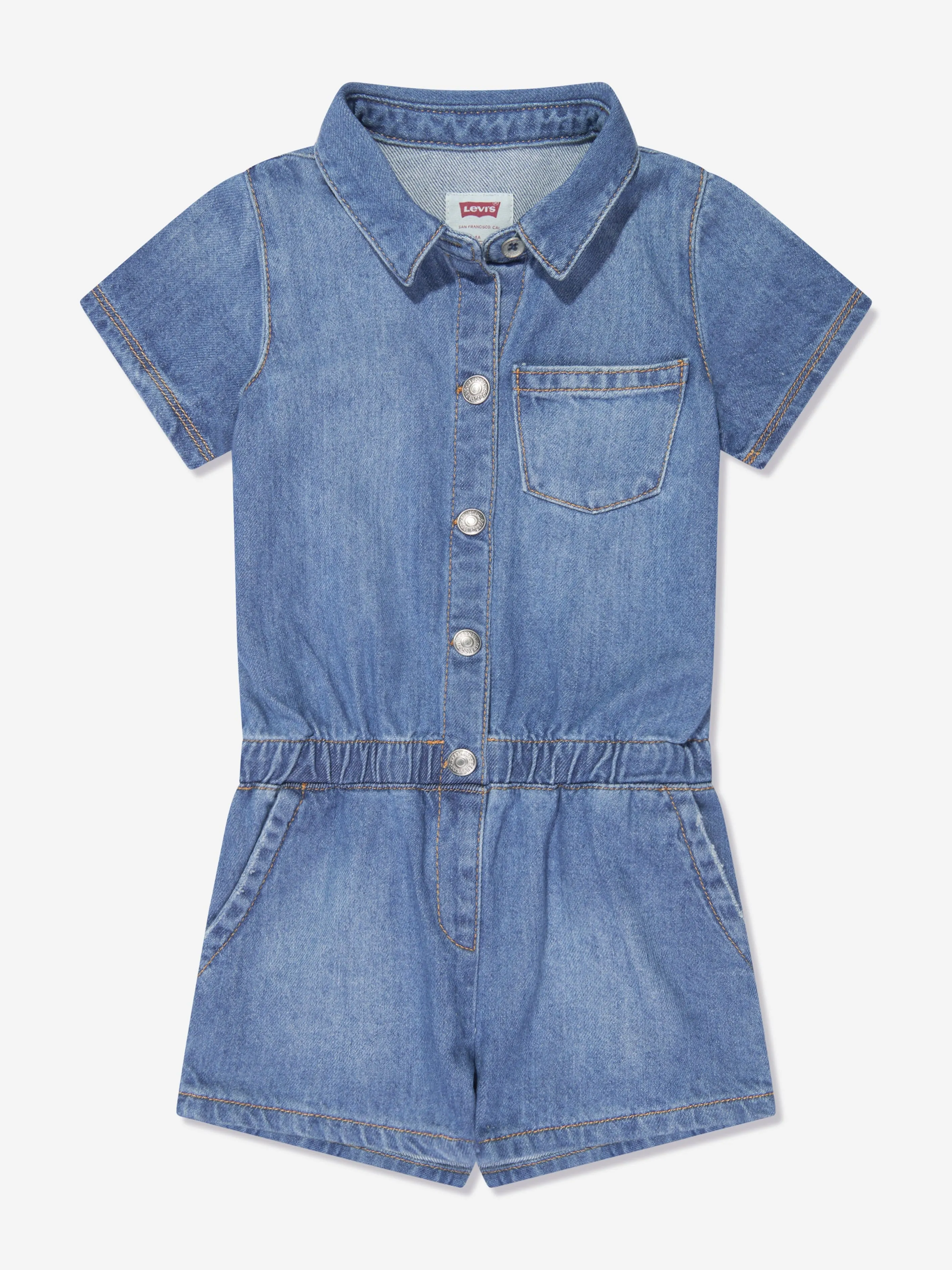 Levi's Wear Girls Denim Romper in Blue