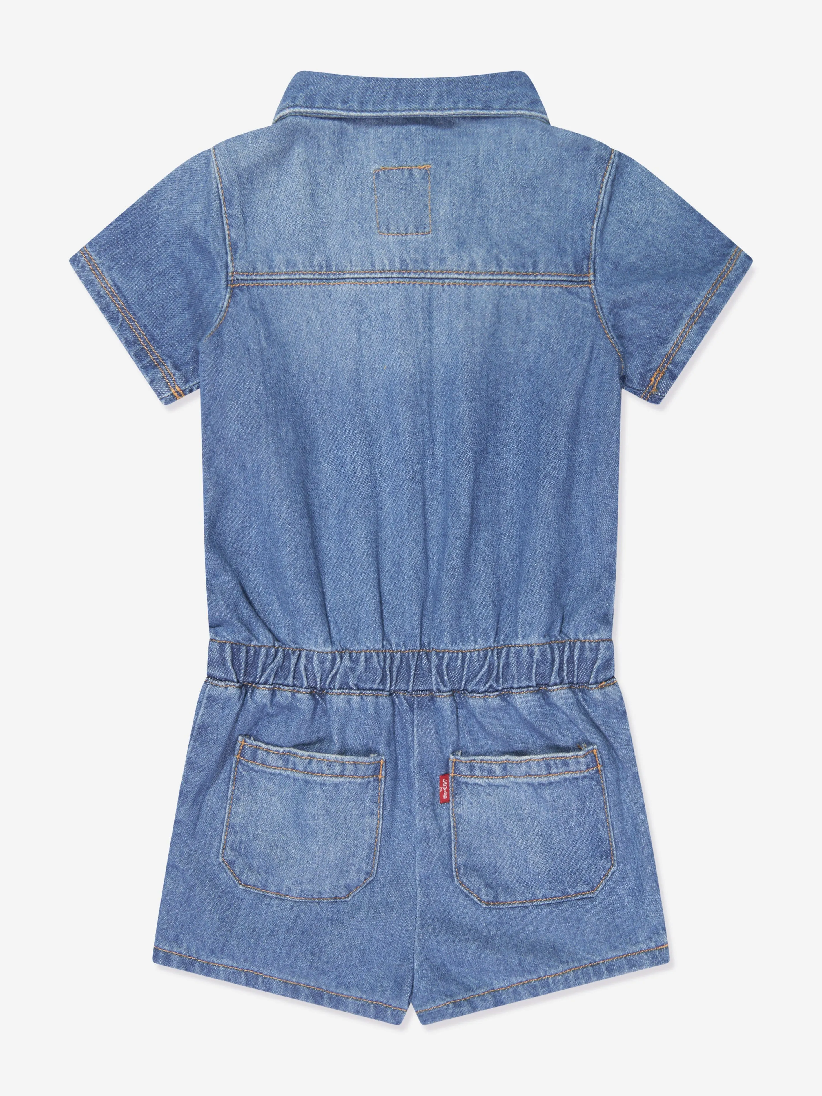 Levi's Wear Girls Denim Romper in Blue