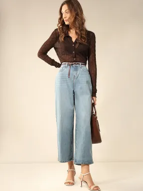 Light Blue High Rise Zoey Wide-Leg Jeans