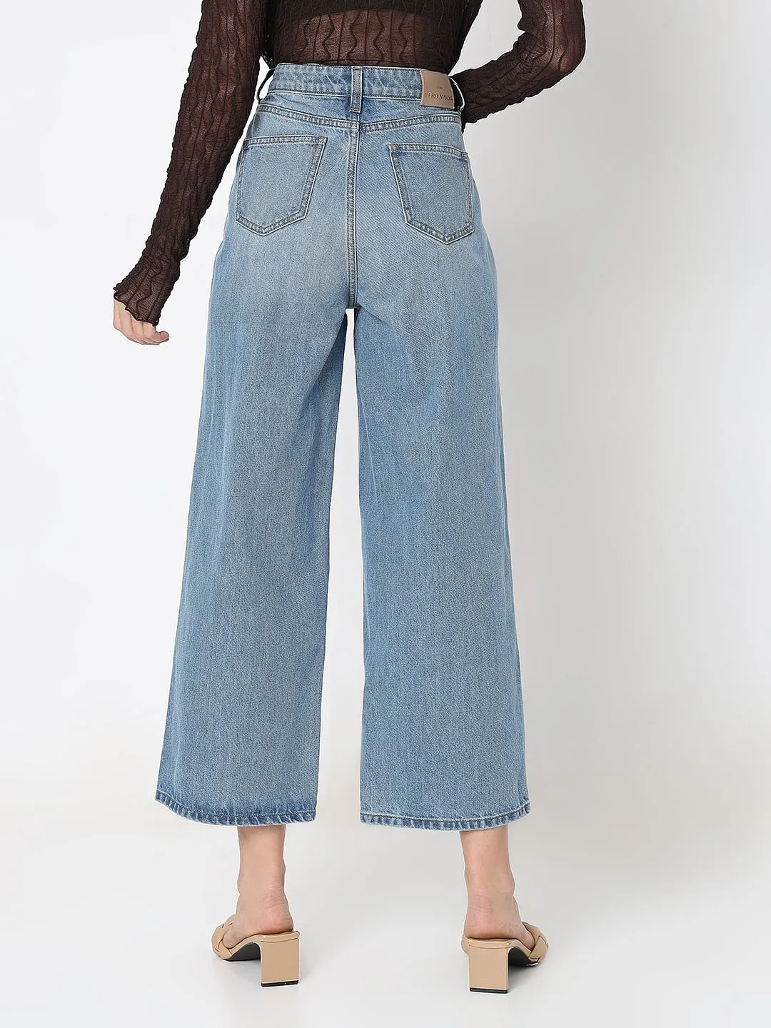 Light Blue High Rise Zoey Wide-Leg Jeans