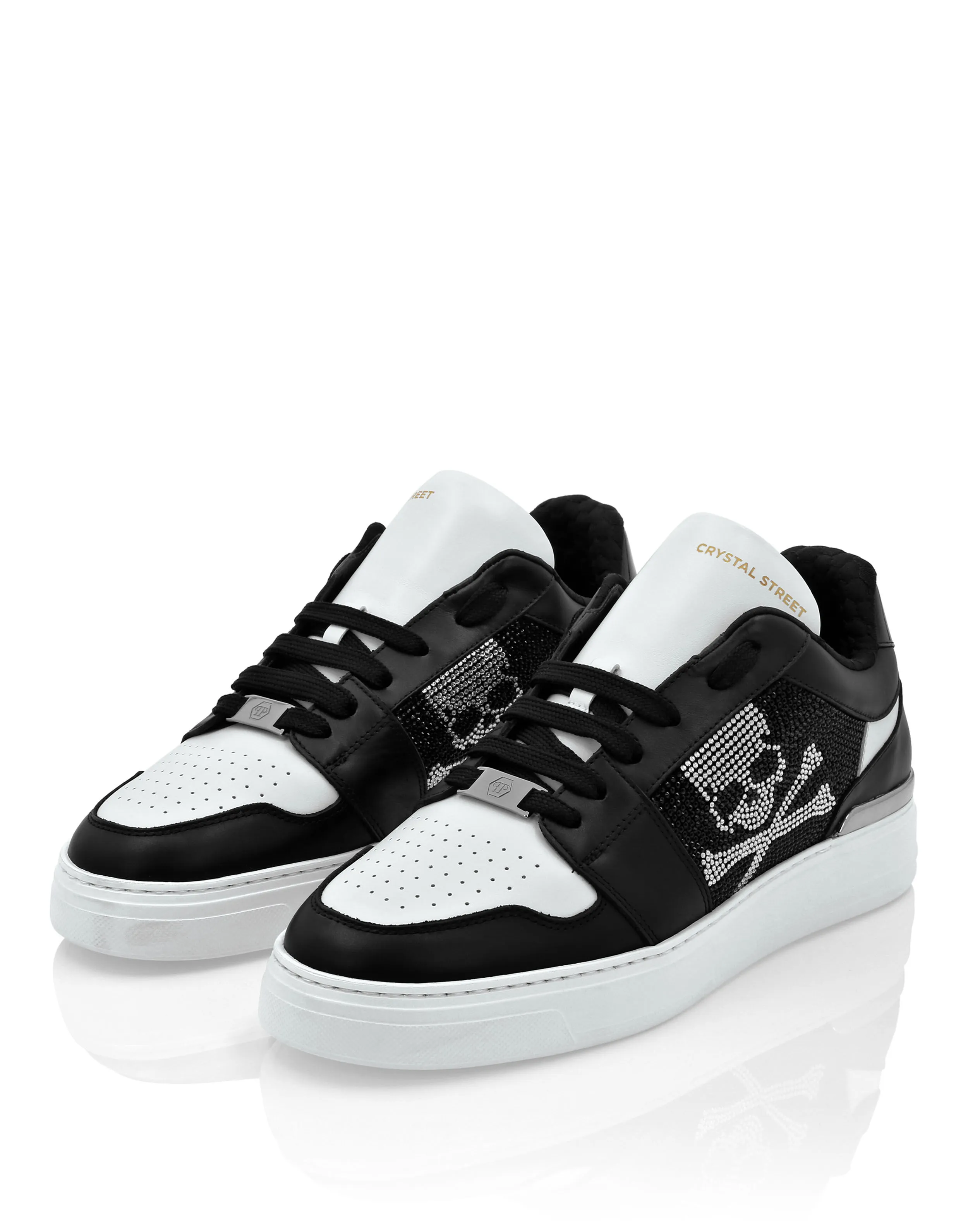 Lo-Top Crystal Leather Sneakers Skull&Bones