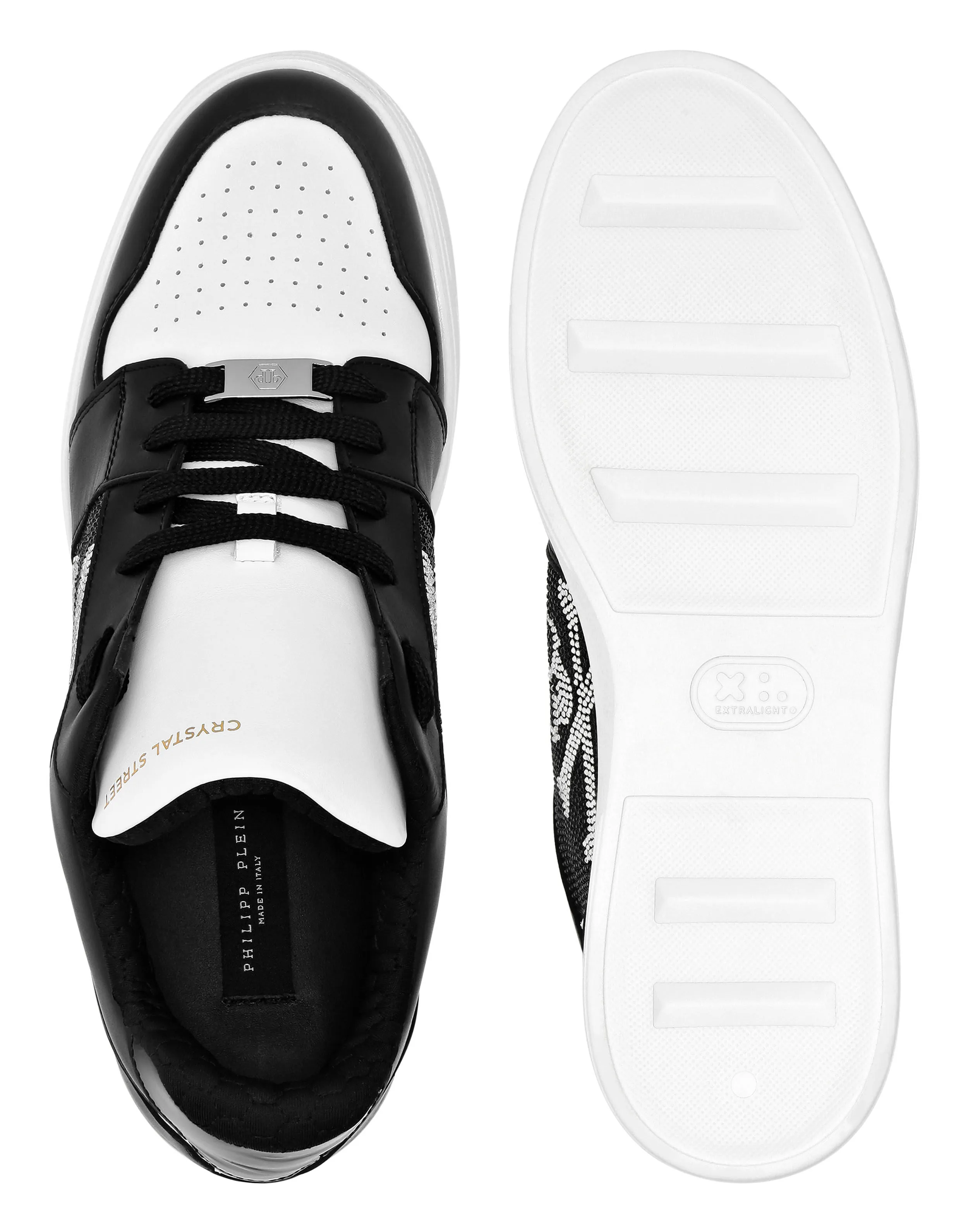 Lo-Top Crystal Leather Sneakers Skull&Bones