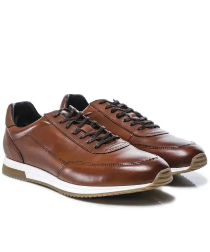 Loake Brown Burnished Leather Bannister Trainers | Jules B