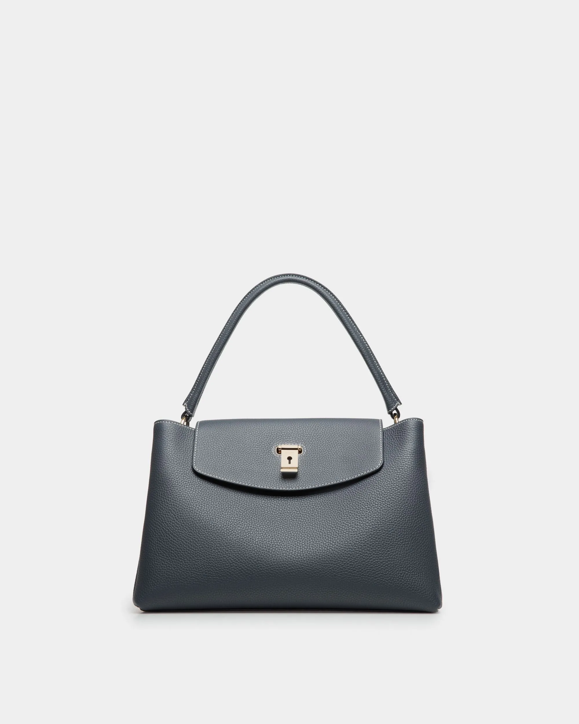 Lock Me Top Handle Bag in Leather 