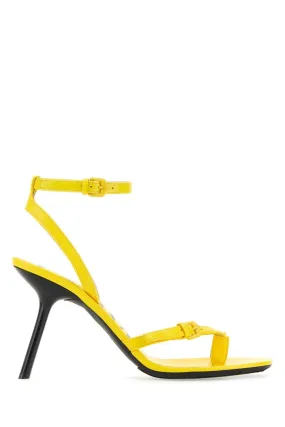 Loewe Yellow Leather Petal Sandals