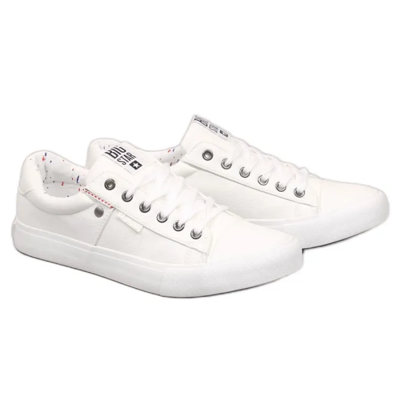 Low eco leather sneakers Big Star M GG174028 white