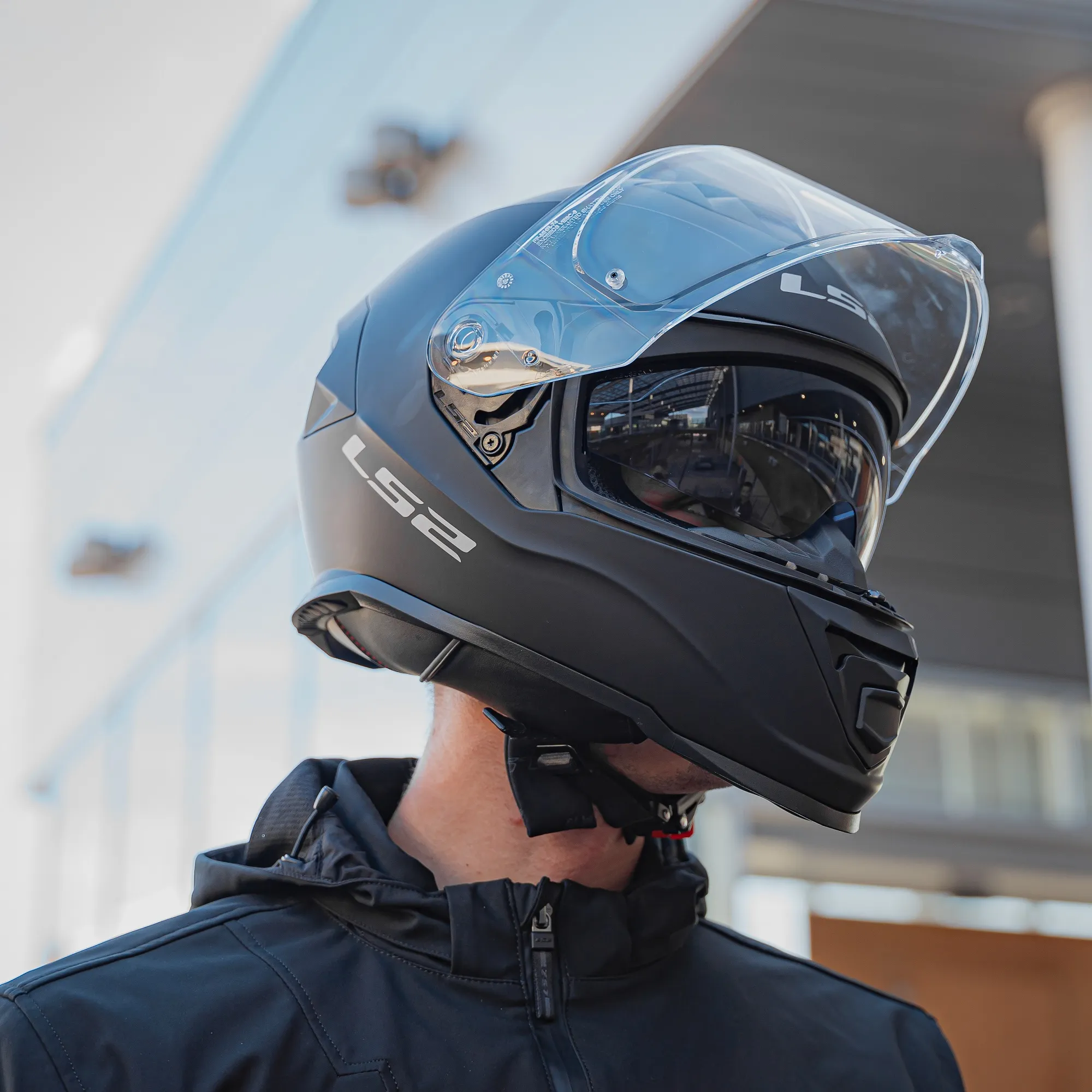 LS2 FF800 Storm II Plain Helmet - Matt Black