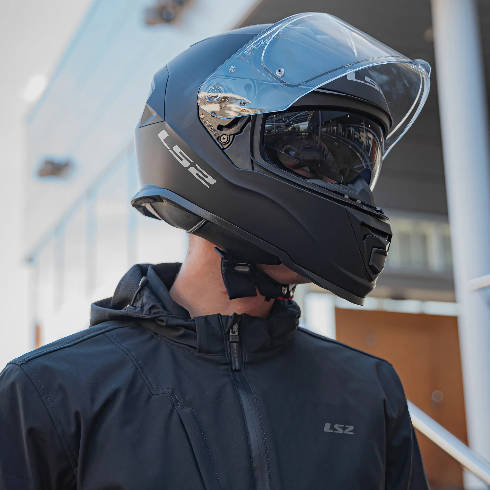 LS2 FF800 Storm II Plain Helmet - Matt Black