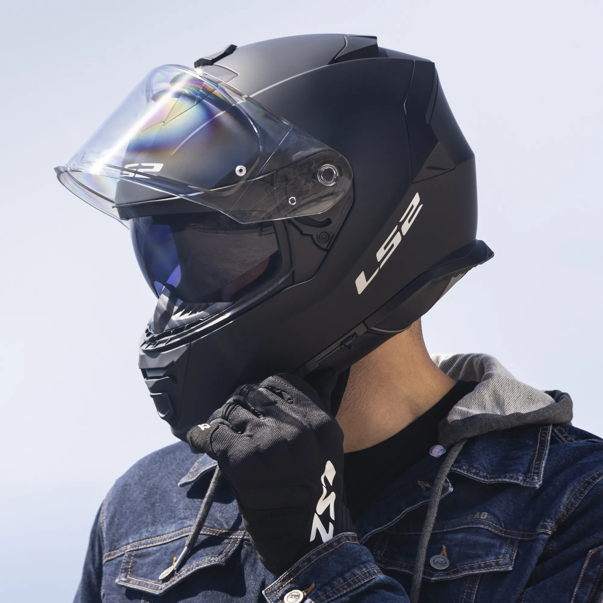 LS2 FF800 Storm II Plain Helmet - Matt Black