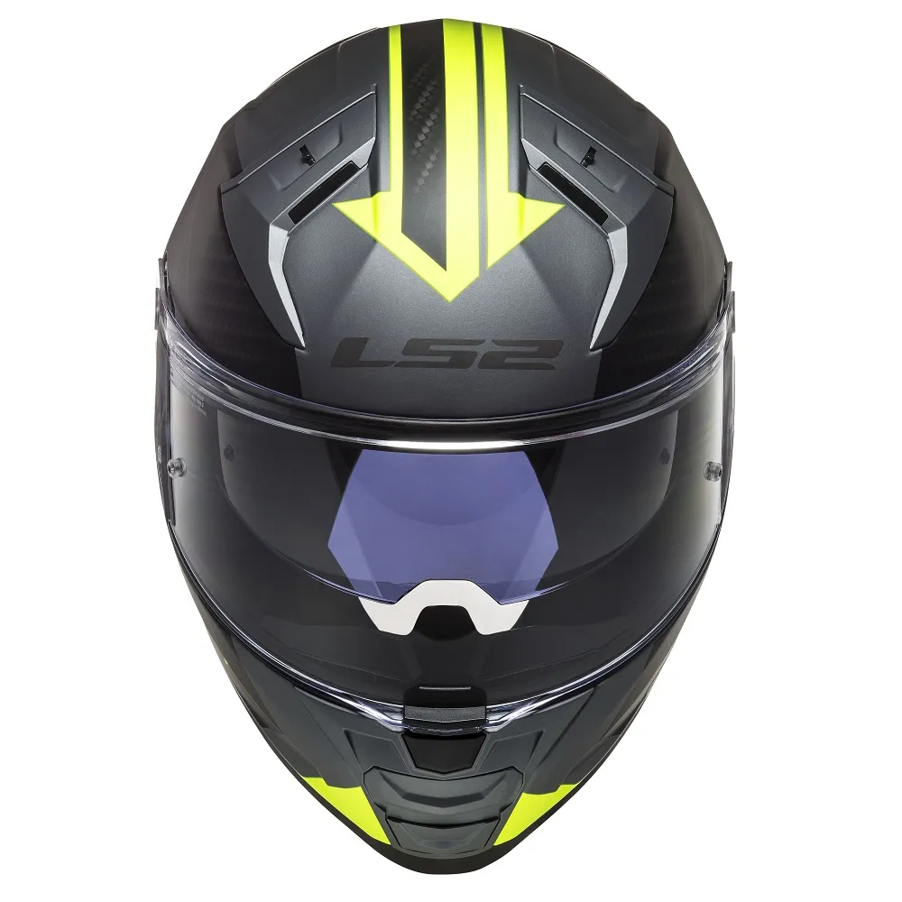 LS2 FF811 Vector II Splitter Helmet - Titanium/Yellow