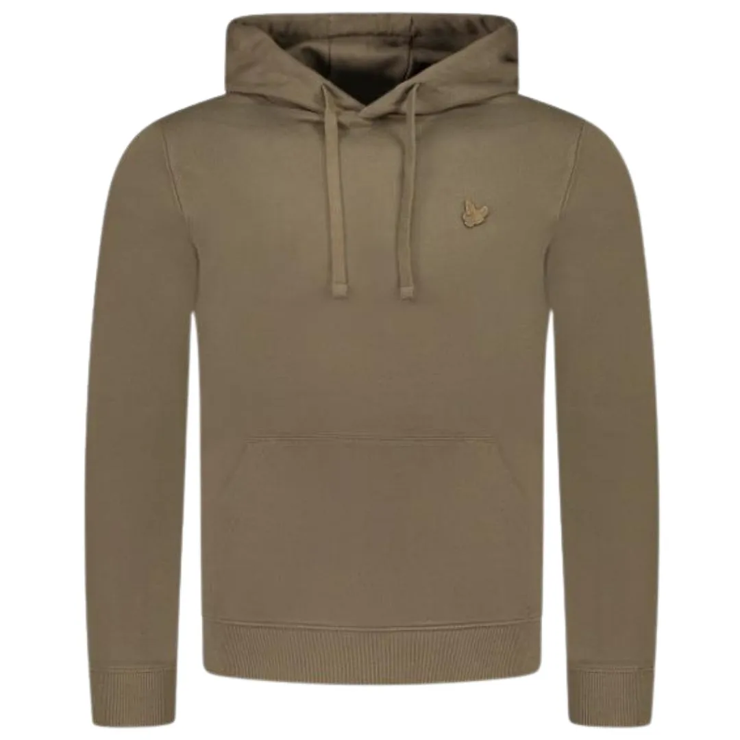 Lyle Scott Tonal Eagle Logo Olive Green Pull Over Hoodie