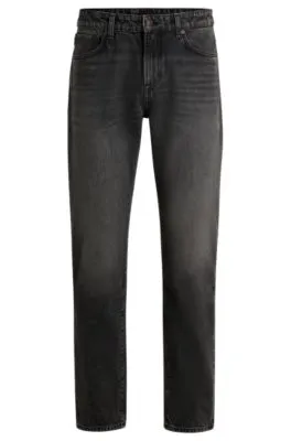 Maine Regular-fit jeans in black rigid denim