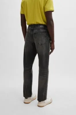 Maine Regular-fit jeans in black rigid denim