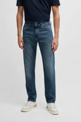 Maine Regular-fit jeans in mid-blue comfort-stretch denim