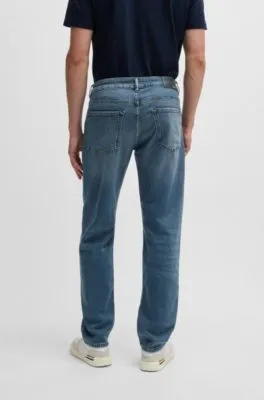 Maine Regular-fit jeans in mid-blue comfort-stretch denim