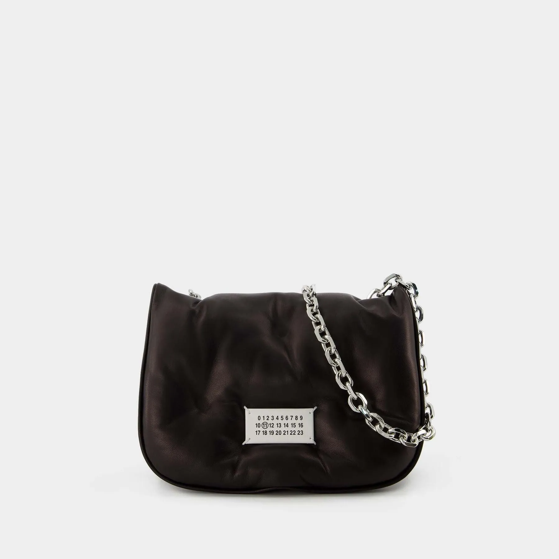 Maison Margiela  Glam Slam Flap Small Hobo Bag - Maison Margiela - Black - Leather