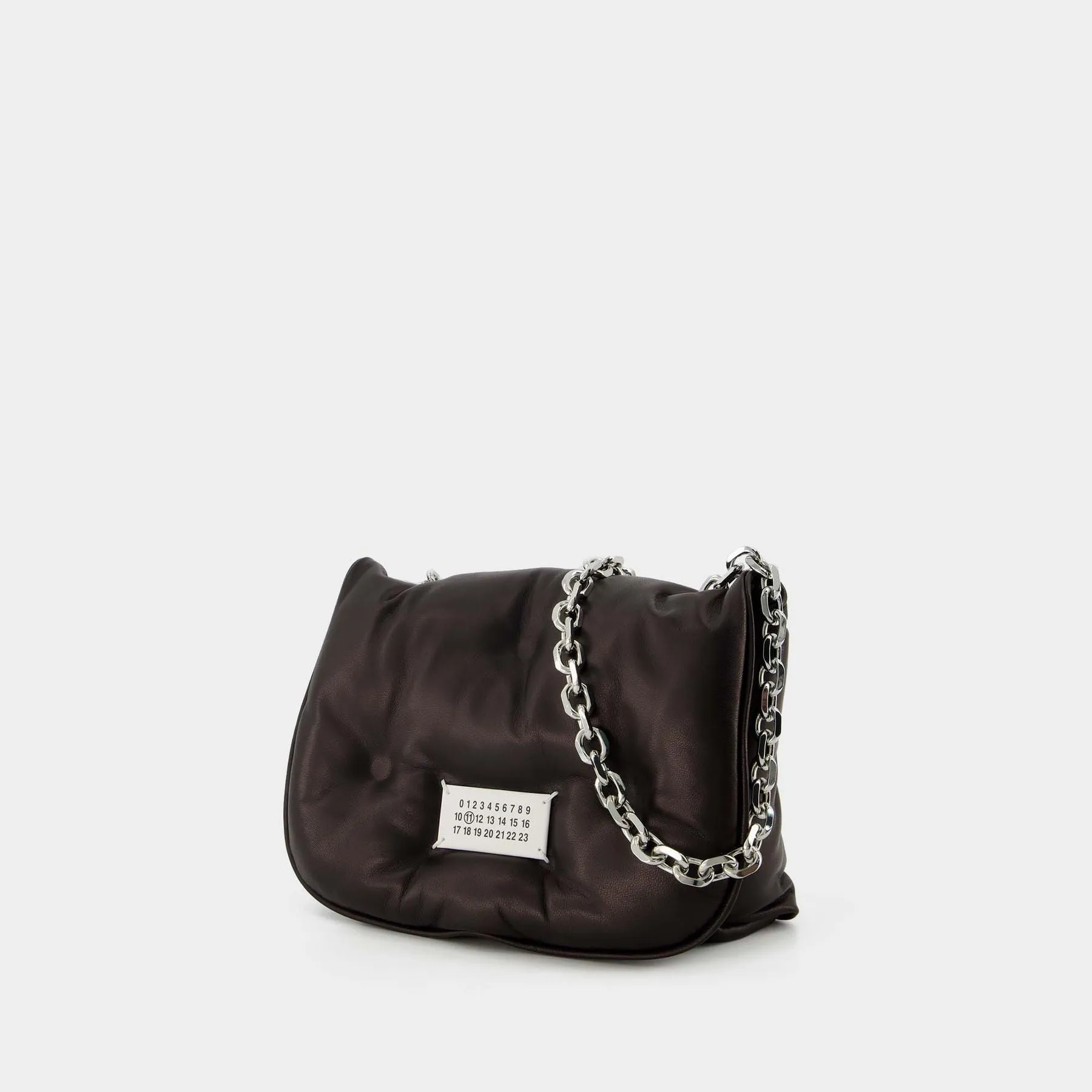 Maison Margiela  Glam Slam Flap Small Hobo Bag - Maison Margiela - Black - Leather