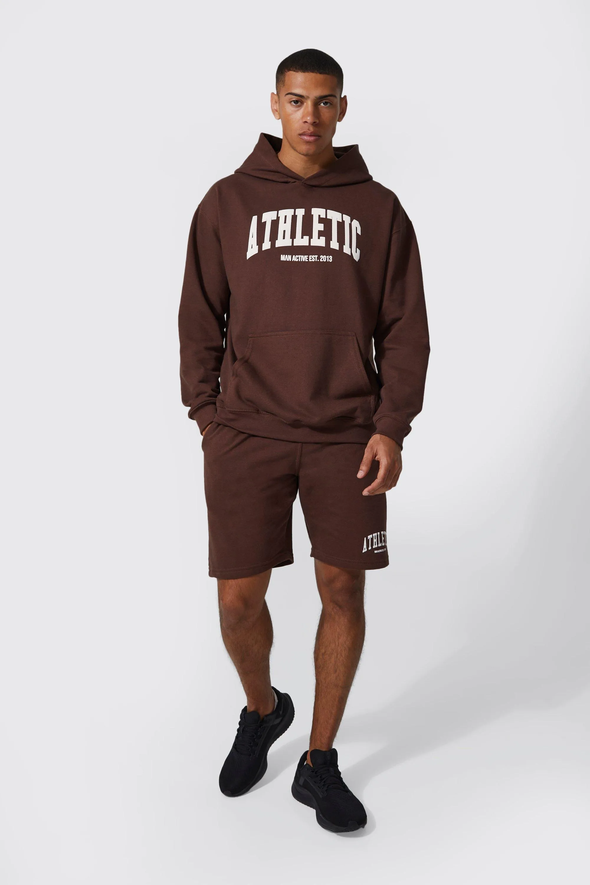 Man Active Oversized Athletic Short Tracksuit