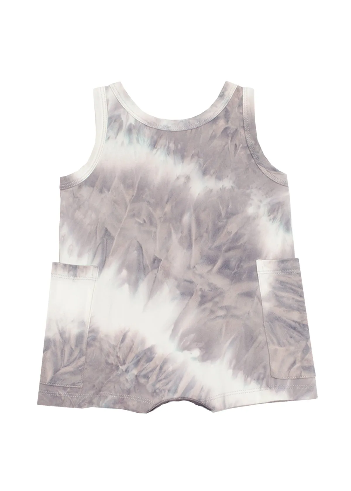 Mayhem Urban Wanderer Tie Dye Knit Romper - Grey