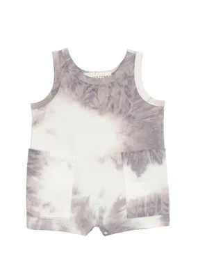 Mayhem Urban Wanderer Tie Dye Knit Romper - Grey