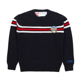 Mc2 Saint Barth Boys Blue Wool Pullover