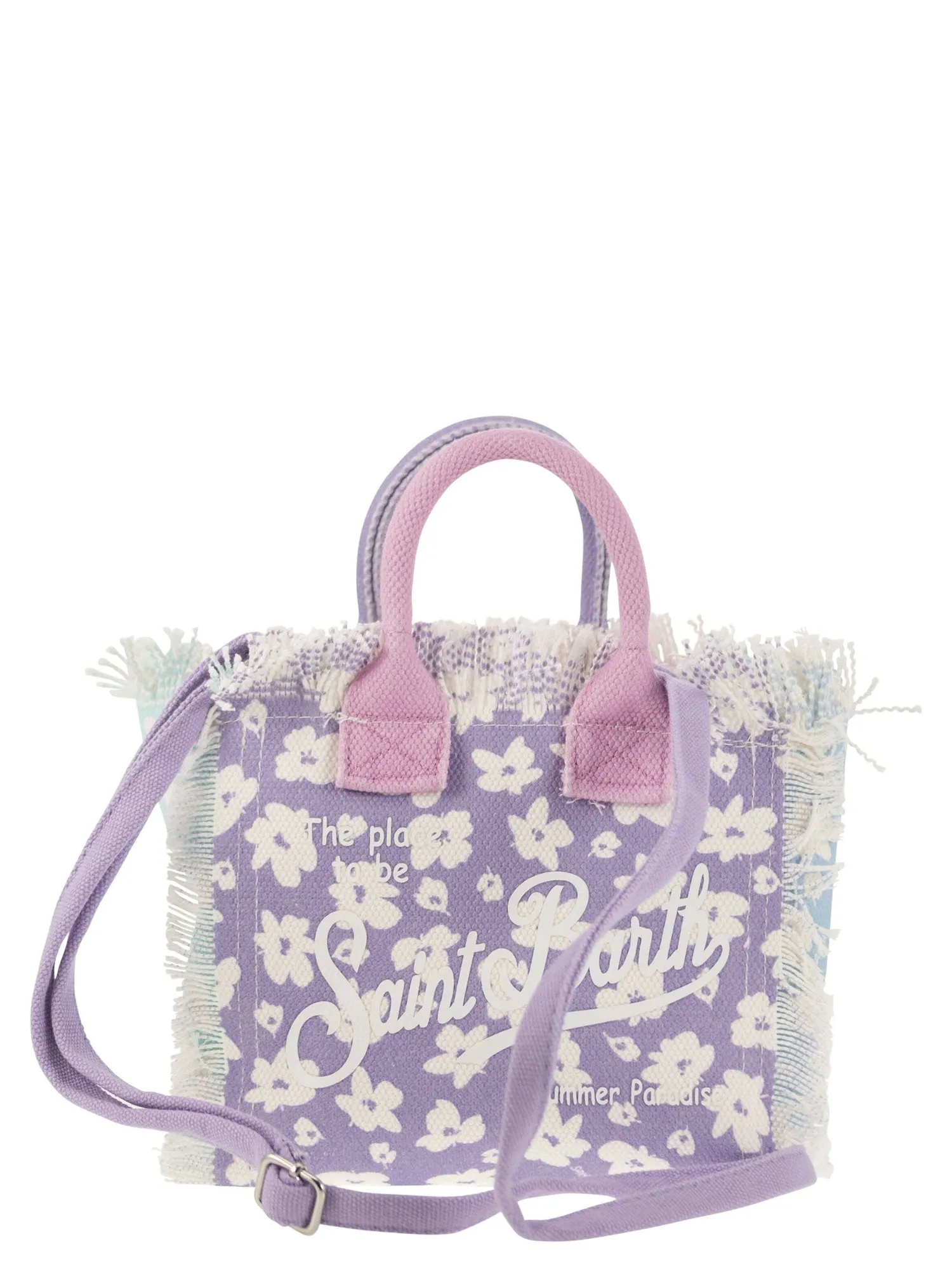 Mc2 Saint Barth    Mc2 Saint Barth Mini Vanity Bag In Floral Cotton Canvas