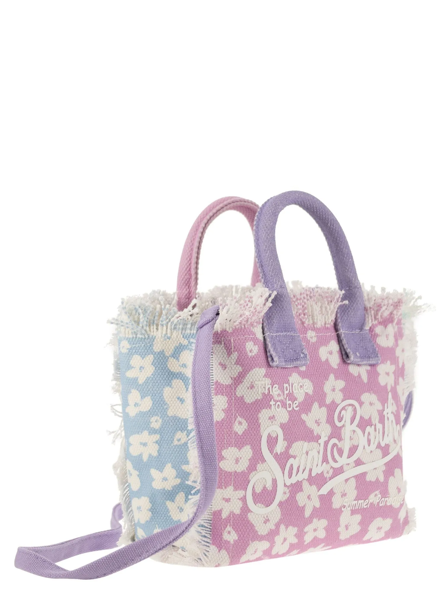 Mc2 Saint Barth    Mc2 Saint Barth Mini Vanity Bag In Floral Cotton Canvas