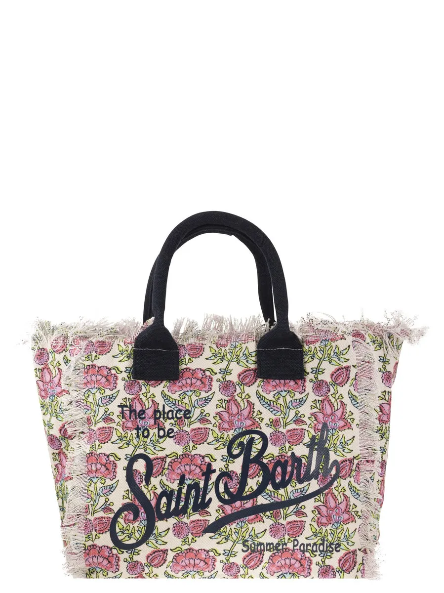 Mc2 Saint Barth    Mc2 Saint Barth Vanity Canvas Bag With Floral Print