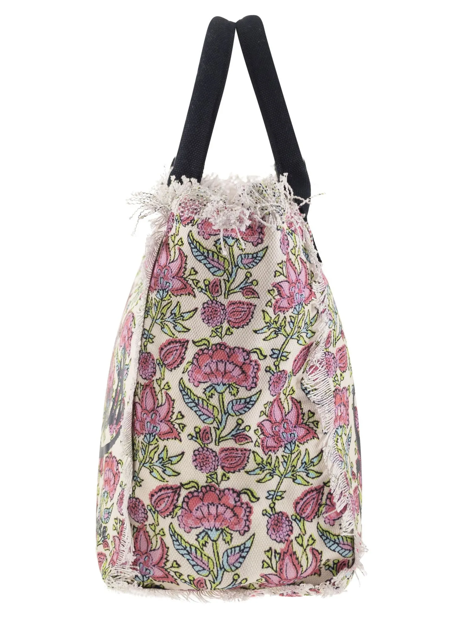 Mc2 Saint Barth    Mc2 Saint Barth Vanity Canvas Bag With Floral Print