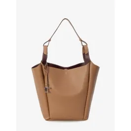 Medium bucket bag in leather